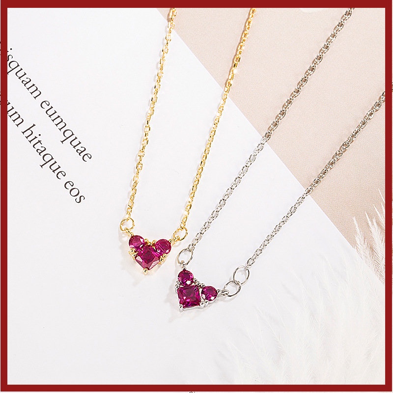 Kalung Hati Cinta Simple Perak S9252023Terbaru U1756