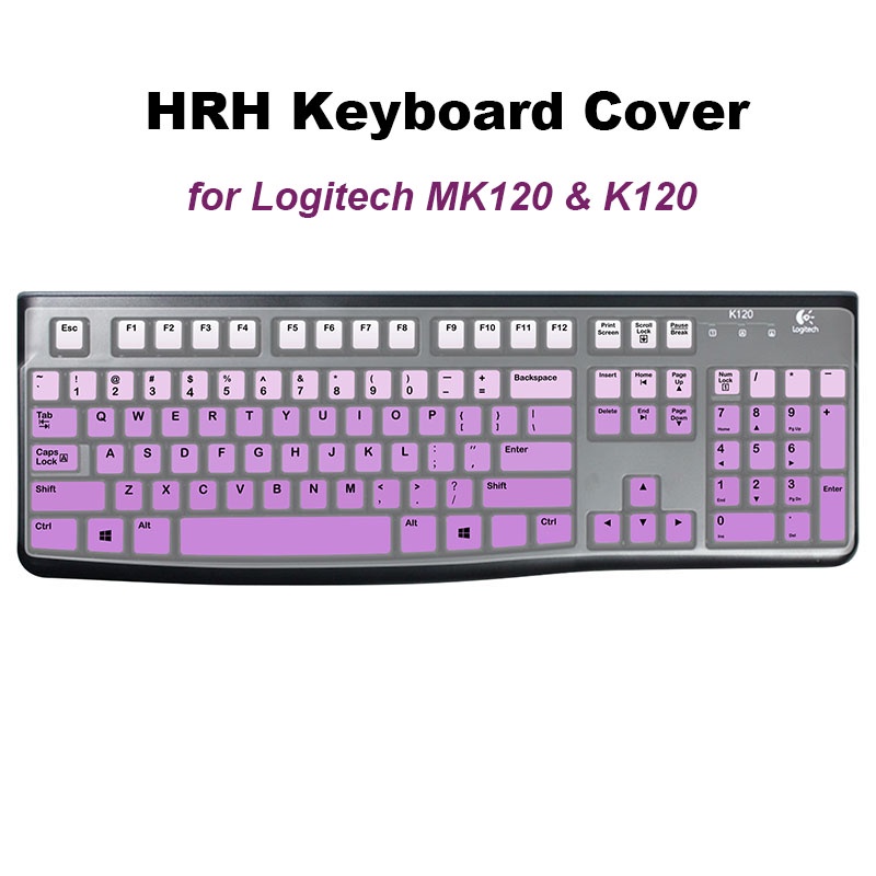 Kulit Penutup Keyboard Silikon Untuk Logitech MK120 inch K120 Keyboard Desktop Ergonomis USB Kabel Tahan Air Pelindung Kulit Layout As