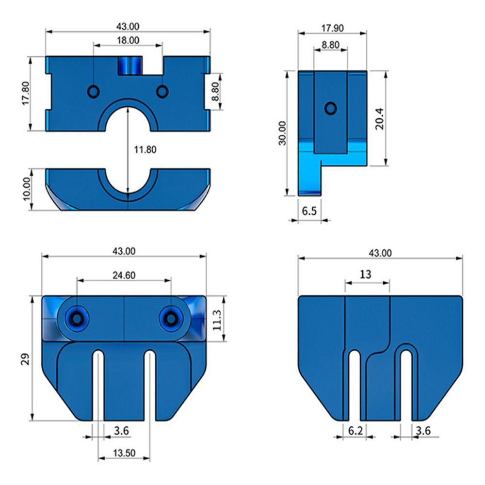 Populer Semua Adaptor Dudukan Logam Aksesori Printer 3D Berkualitas Tinggi Bagian Printer 3D Untuk Printer 3D Creality