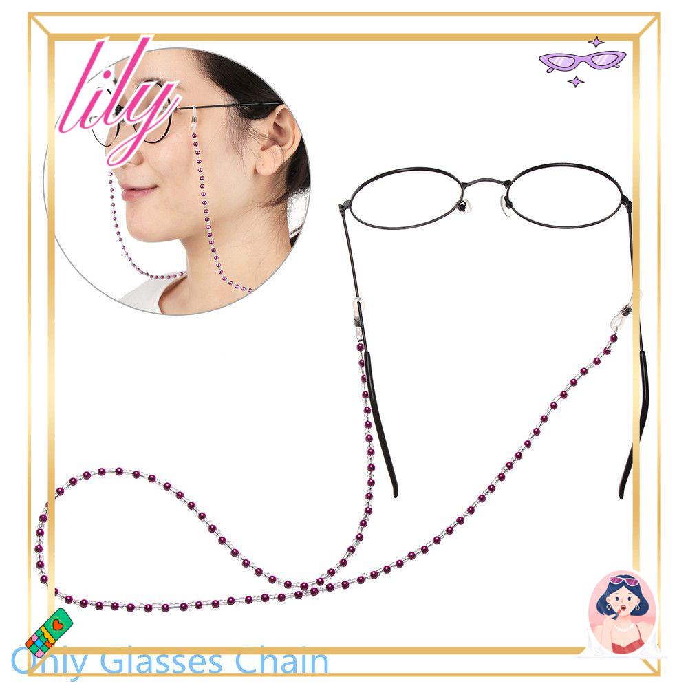 Lily Glasses Chain Sweet Colored Beads Kacamata Baca Eye wear Aksesoris