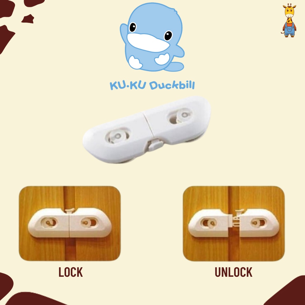 Kuku Duckbill Secure A Lock For Cabinets KU5354 - Pengaman Bayi