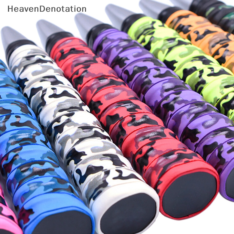 [HeavenDenotation] Serap Keringat Raket Anti-slip Tape Handle Grip Untuk Tenis Badminton Kamuflase HDV