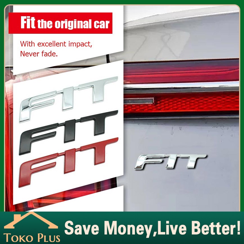 Emblem Mobil Fit Honda Jazz Chrome - Emblem Logo Mobil FIT Chrome