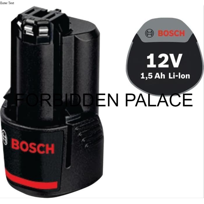 Baru Bosch Cordless Baterai / Battery GBA 12 Volt 1,5Ah Li-Ion (1600A00F6U) BGF346