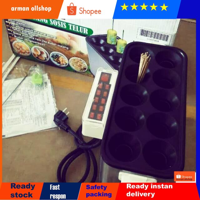 Mesin sosis telur 10 lubang listrik  / egg roll / sostel
