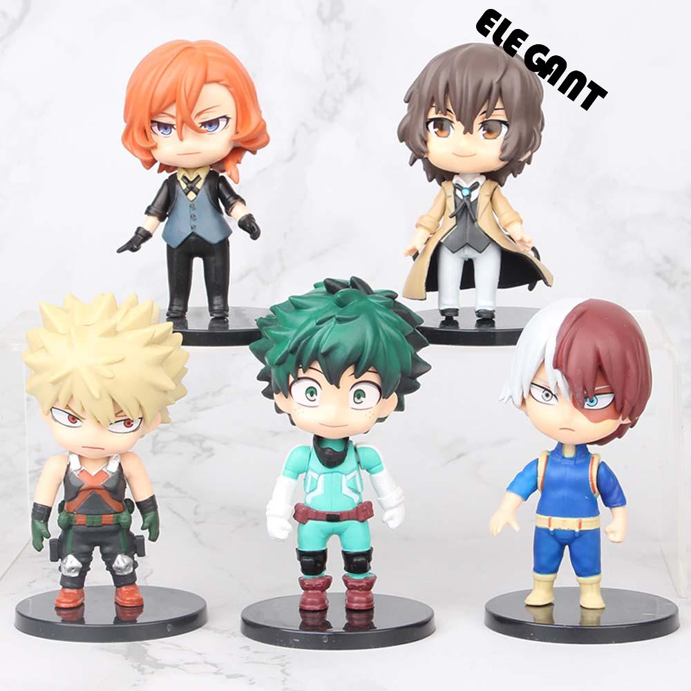 [Elegan] Action Figurine Miniatur Patung PVC Dazai Osamu Bakugo Katsuki Todoroki Shoto Nakahara Chuya Figure Age of Heroes Midoriya Izuku Model Anime