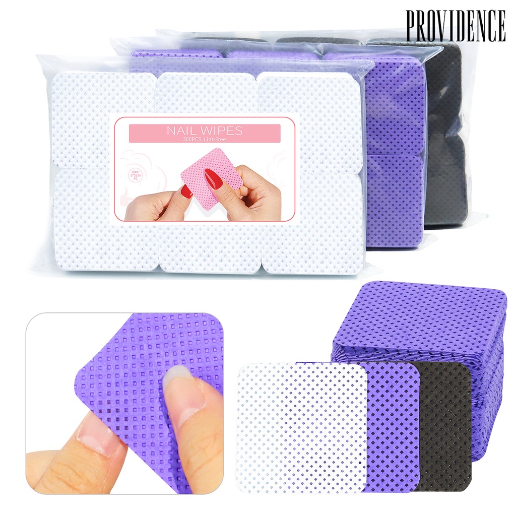 Providence 1set Lap Kuku Kertas Serat Gratis Sekali Pakai Super Serap Anti Statis Efektif Lem Lembut Cleaning Pad Nail Polish Remover Lap Untuk Wanita