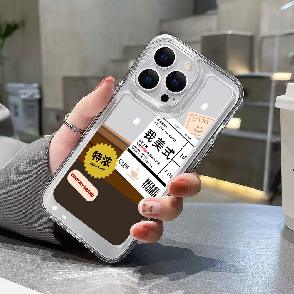 Coffee American Case Untuk Oppo Realme C11 C15 C2 C20 C21 C21Y C25Y C30 C31 C35 C55 10 Pro 9i 9Pro Q5i V23 V11 Reno8 7 6 6Pro Find X5 X5Pro 4SE Akrilik Space TPU Penutup Belakang