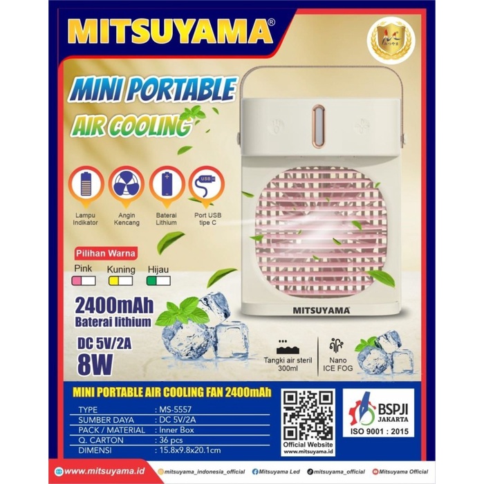 NEW 5557 Kipas angin pelembab udara Air cooler Fan Humidifier