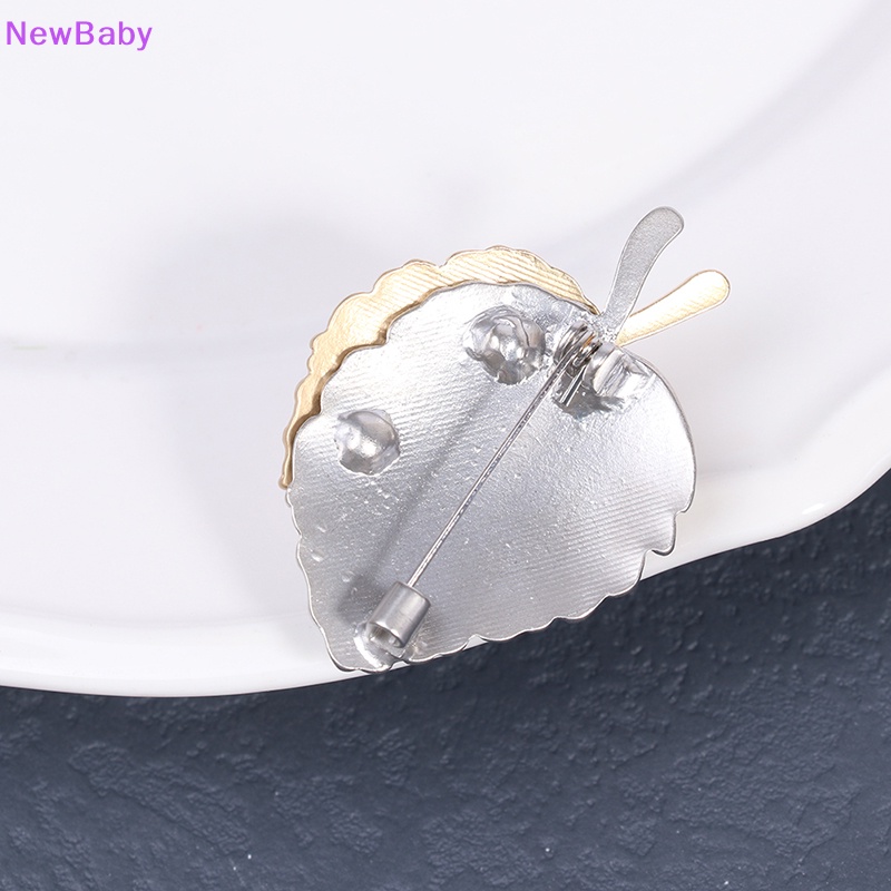 Newbaby Maple Leaf Bros Logam Vintage Wanita Gadis Menawan Indah Kerah Lapel Pin Fashion Perhiasan Hadiah Aksesoris Pakaian Pesta ID