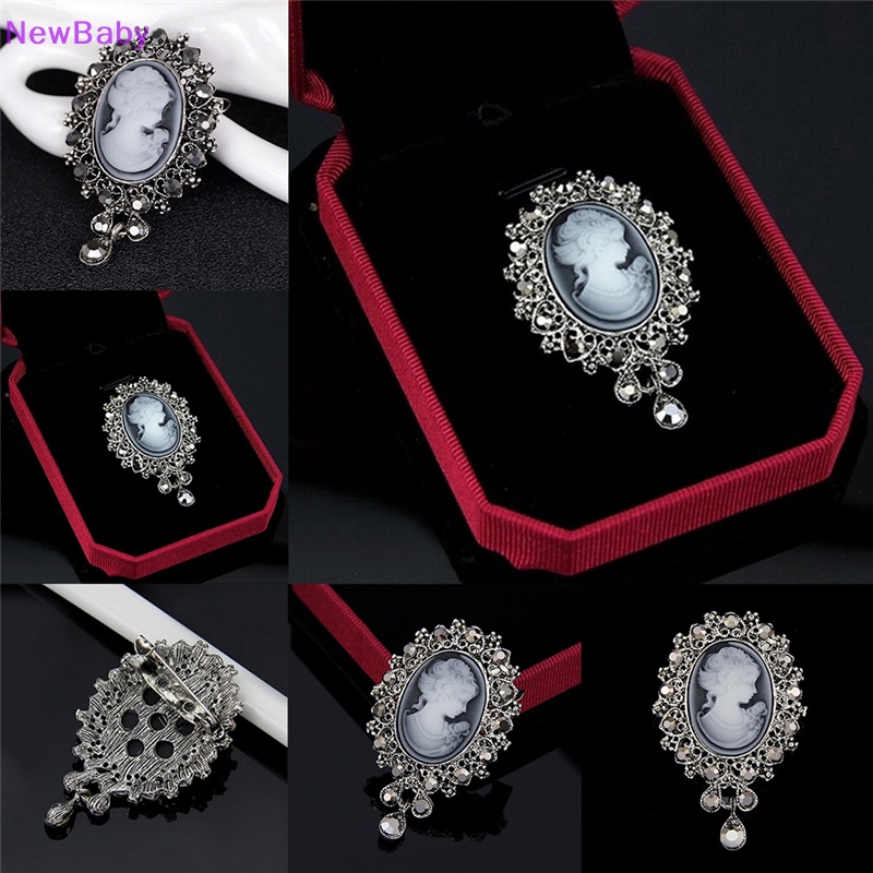 Newbaby Hot Vintage Cameo Victorian Style crystal Pesta Pernikahan Wanita Liontin Bros Pin ID