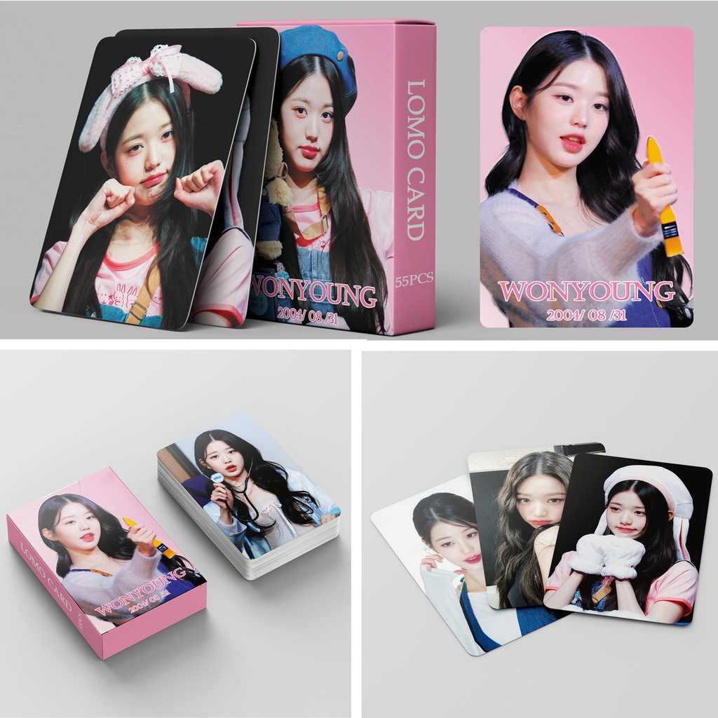 55pcs /box WONYOUNG IVE Photocards Kartu Lomo Kpop Postcards Collection