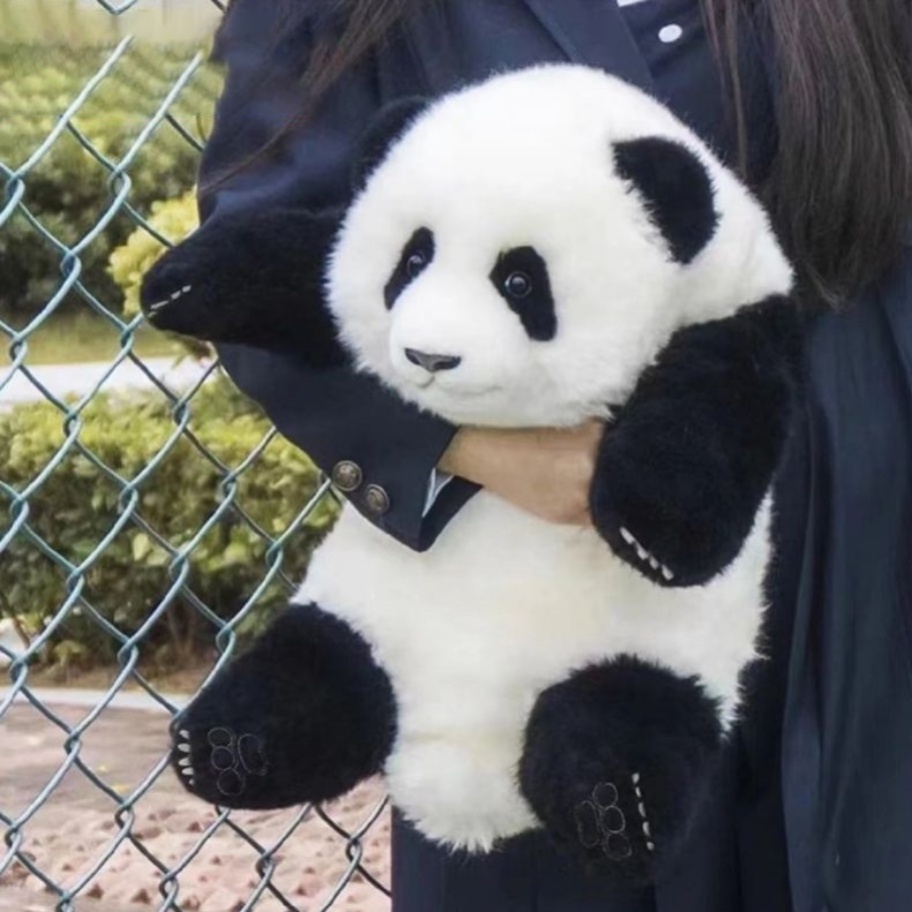 [IN Stock]40cm Indah Simulasi Panda Huahua Boneka Plush 5bulan Boneka Mewah Boneka Lembut Hidup Nyata Panda Mainan Mewah Ulang Tahun Natal Bayi Hadiah Mainan Untuk Anak-Anak