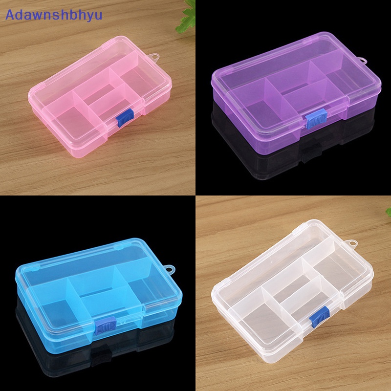 Adhyu 5kisi Kotak Perhiasan Penyimpanan Plastik Kompartemen Wadah Tempat Perhiasan Manik-Manik ID