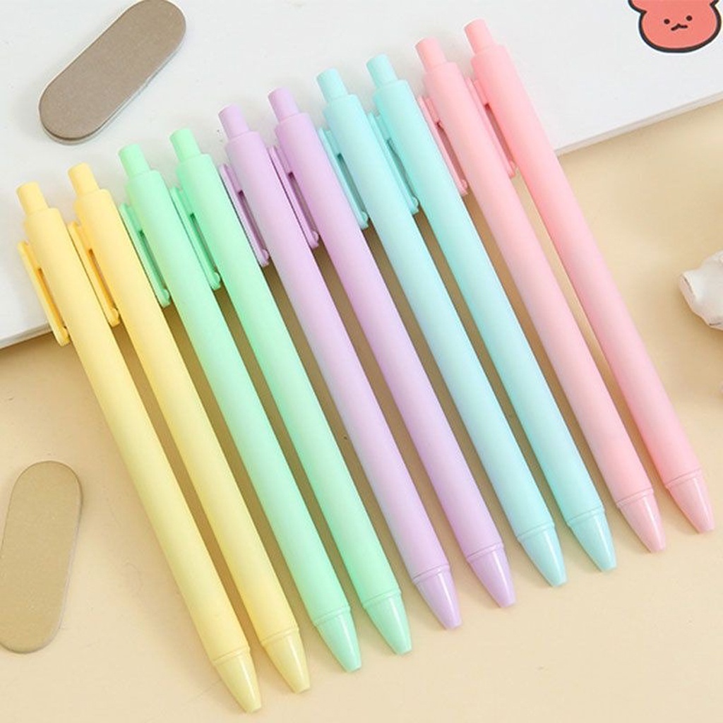 ☛TK☚ Pulpen Mekanik Polos Pastel Pena Gel Pen Gel Lucu S078