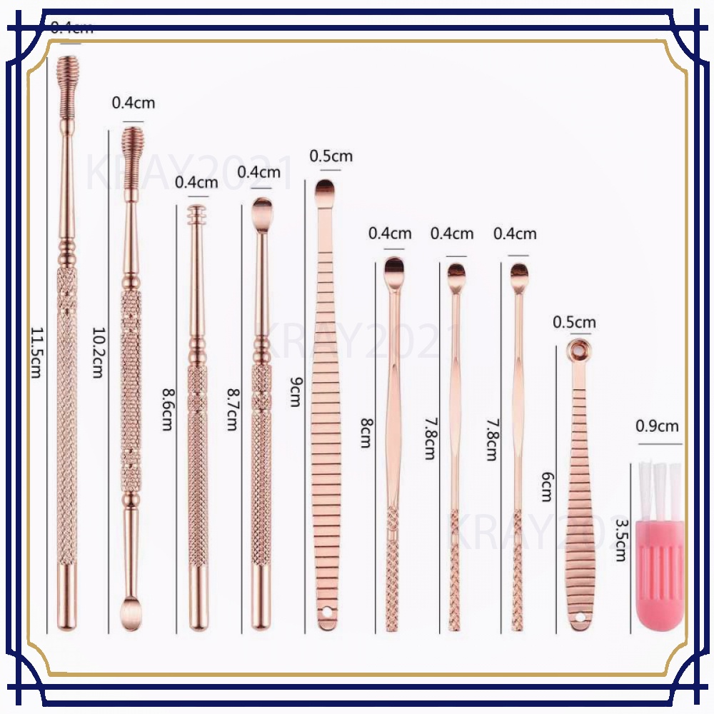 Set Pembersih Telinga Korek Kuping Ear Spoon Tool 10 PCS - HL440