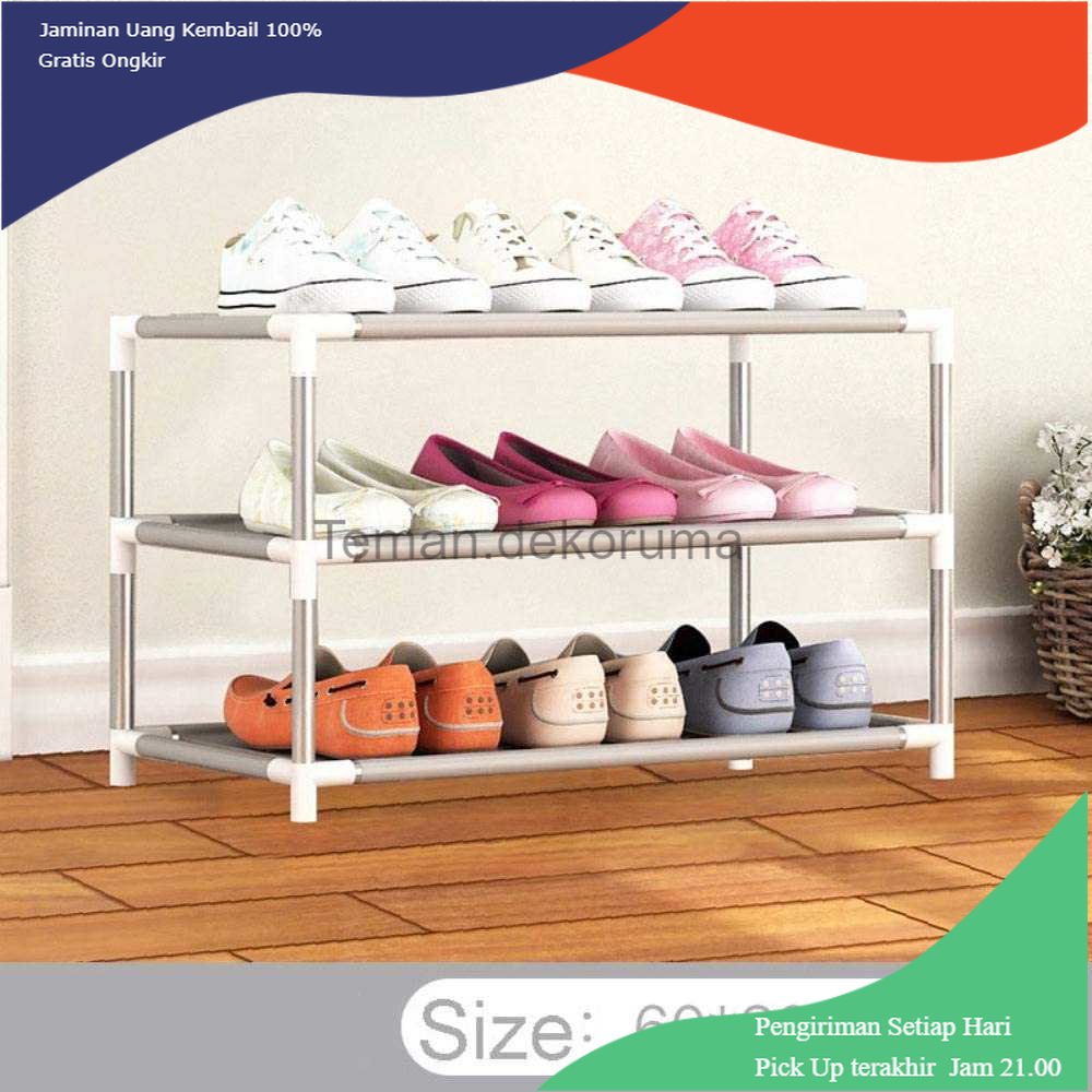 TD - DPR LEHUSHIO Rak Sepatu Sandal 3 Susun Shoe Rack Shelf Cabinet - MT3166