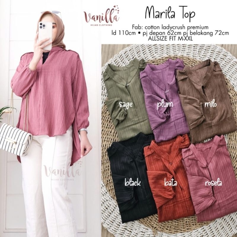 MARILA TOP ORI VANILLA | Cotton Ladycrush premium