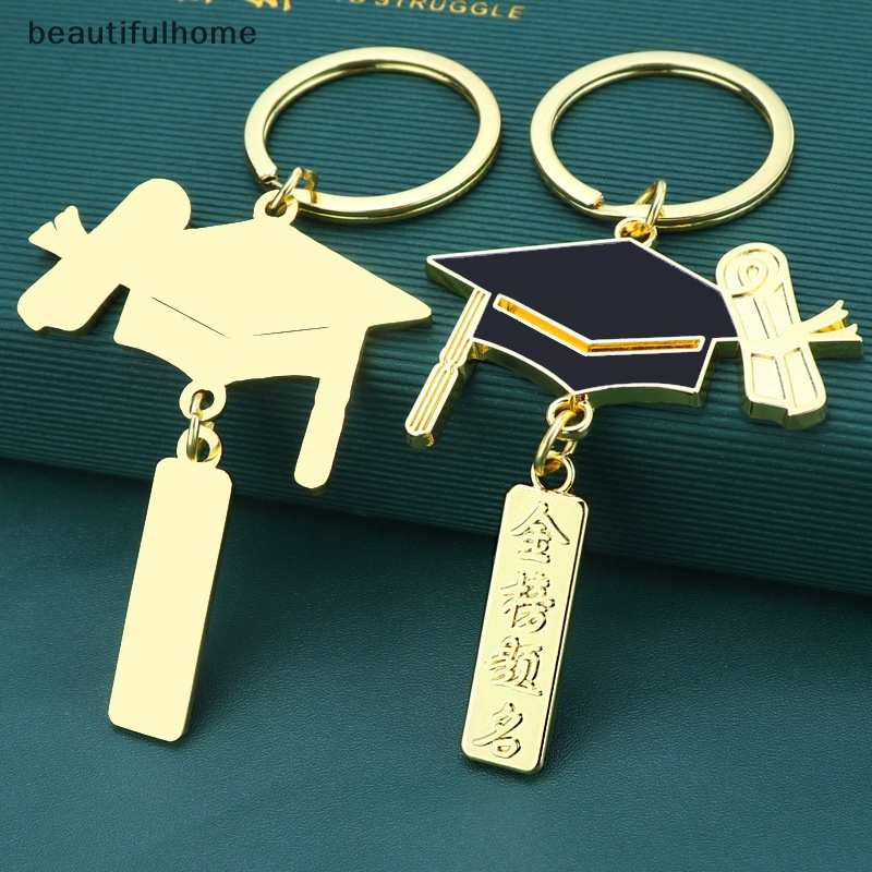 {Cantikhome} Gantungan Kunci Hadiah Wisuda Souvenir Wisuda Topi Sarjana Class Badge Keychain.