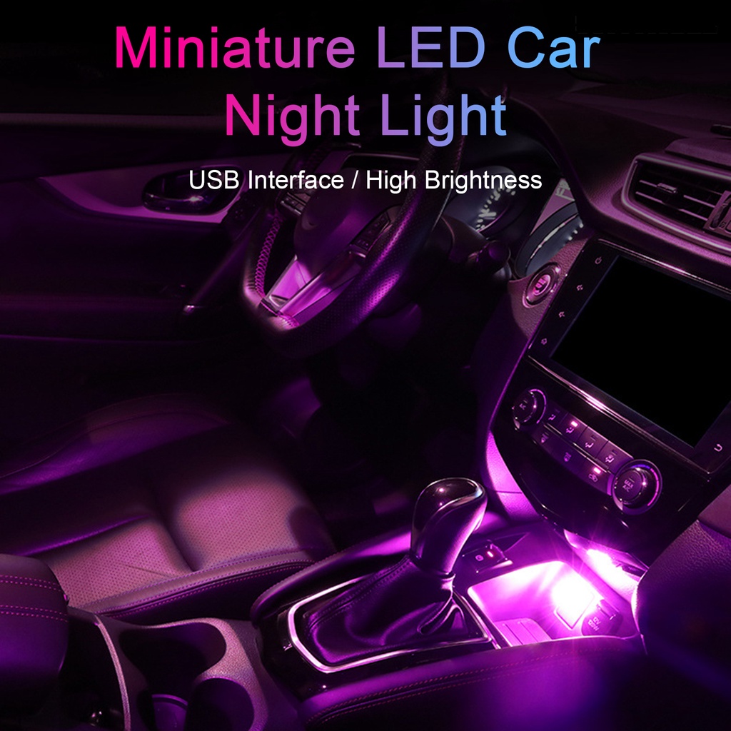 [SM]Lampu Ambient Mobil Antarmuka USB Plug And Play Buat Suasana Universal Mobil Miniatur Lampu Malam LED Aksesoris Interior