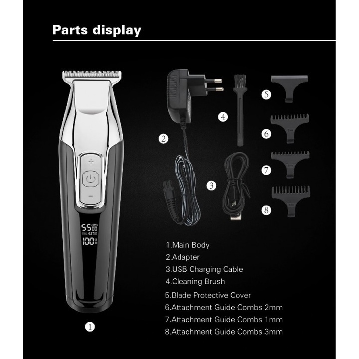22 WMARK C24-HC011 - Professional Rechargeable Hair Clipper Trimmer