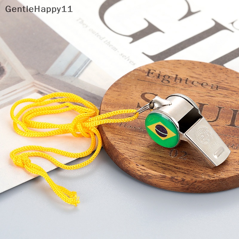 Gentlehappy 2022Qatar Football Cup Fan Perlengkapan Referee Whistle Flag Gantungan Kunci Souvenir Hadiah id