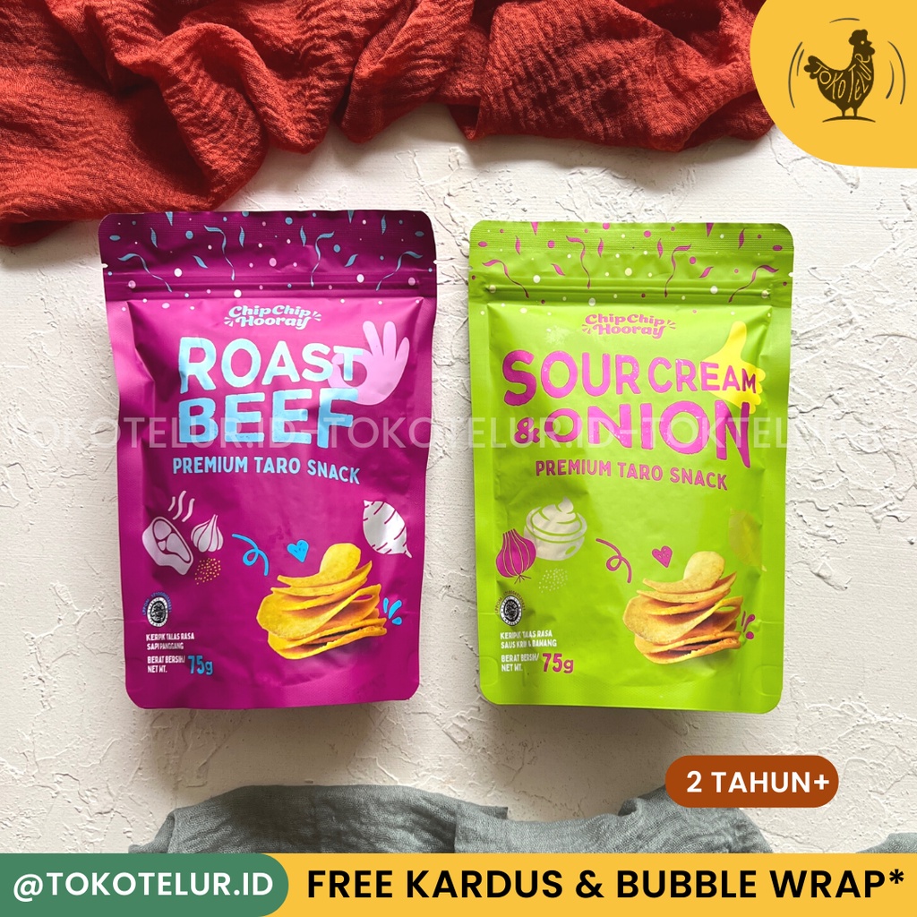 CHIP CHIP HOORAY - Keripik Talas Premium | Cemilan Snack Taro Sehat