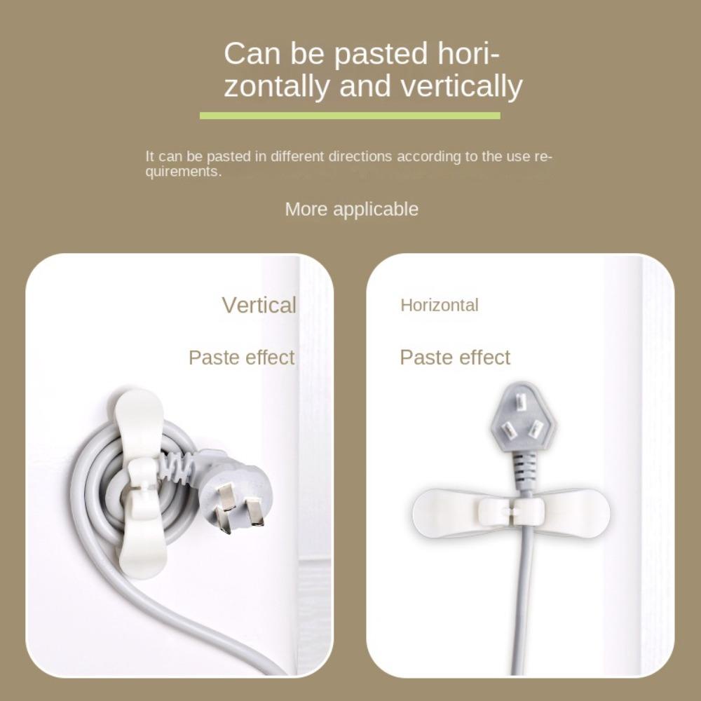 TOP Plug Holder Desktop Organizer Penjepit Perapih Kabel Data Organizer Cable Management Cable Winder Cord Organizer Perangkat Lilitan