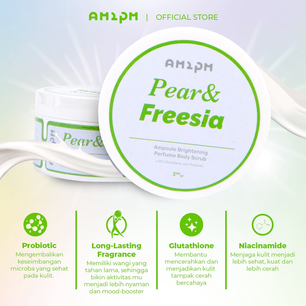 AM2PM Lulur mandi Pear &amp; Freesia 300gr