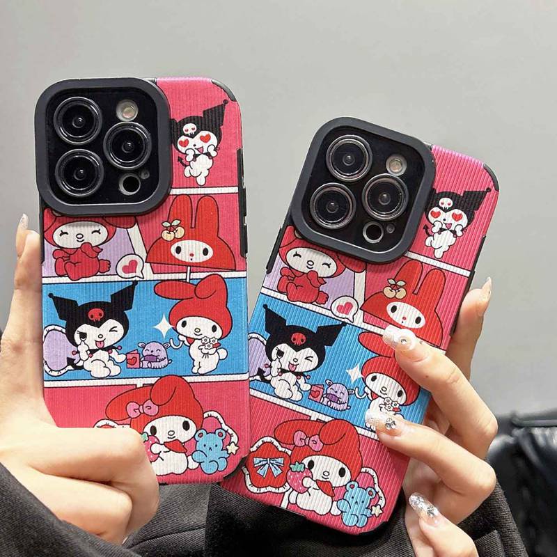 All New So Cute sanrio Melody Leather Soft Case IPhone 7 Plus 8 Plus X XS XR XS Max 11 13 12 14 PRO Max 14 Plus Phone Case Girl Girl Women's Fashion