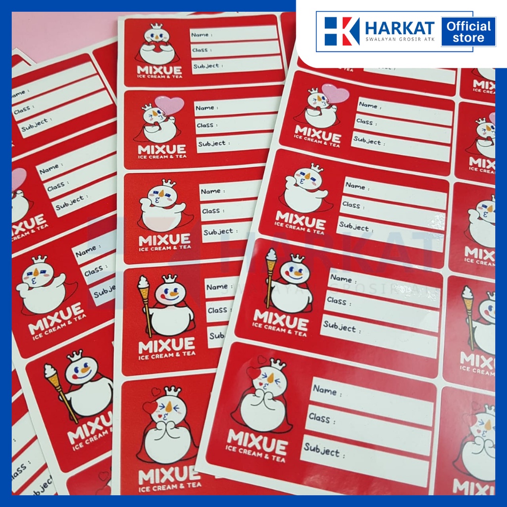 

(PAKET RESELLER 180 LEMBAR) Label Pelajaran Stiker Mapel Label Jadwal Pelajaran Motif Baru Mixie Viral