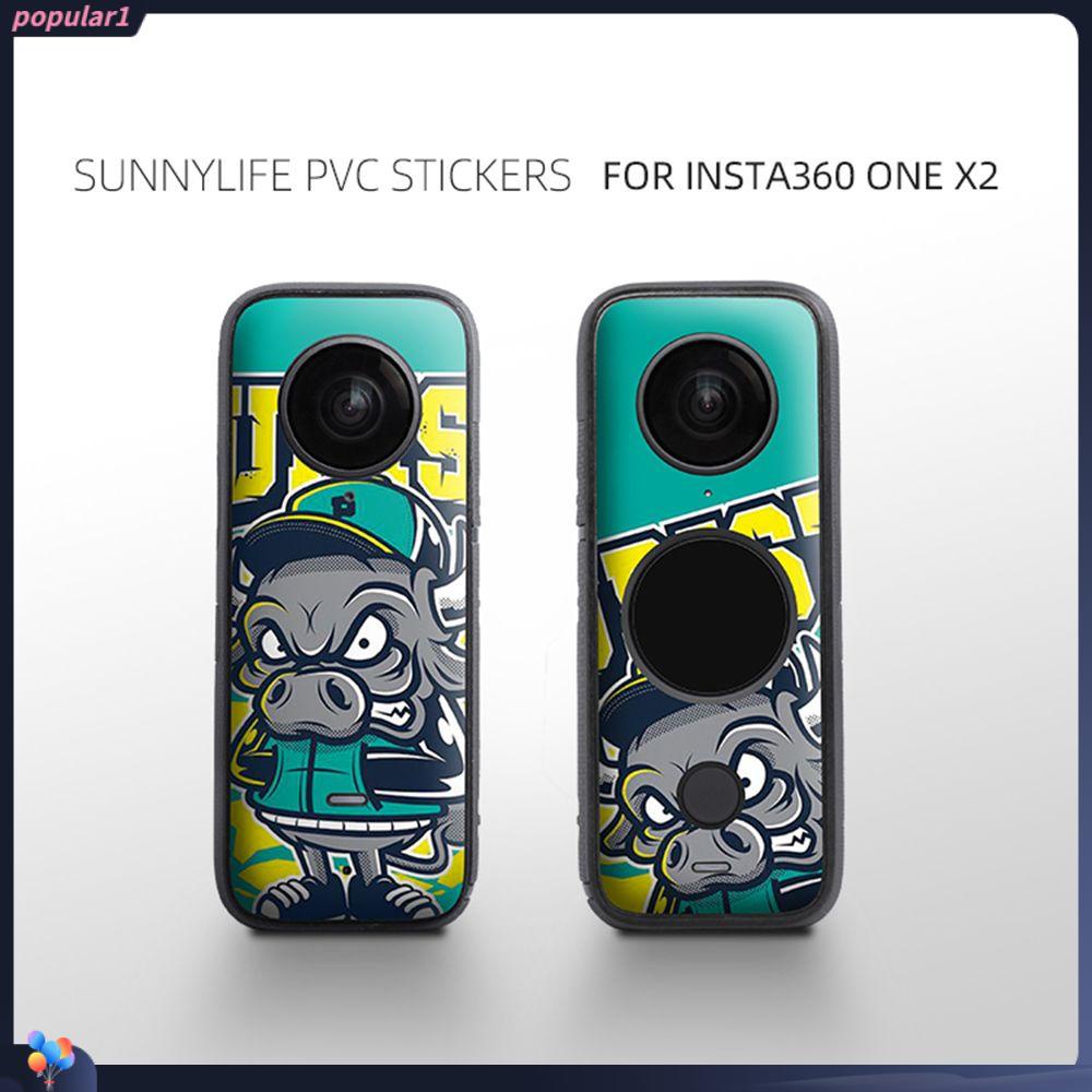 POPULAR Populer 2Sets Stiker Aksesoris Kartun Pelindung Anti Air Untuk Insta360 ONE X2