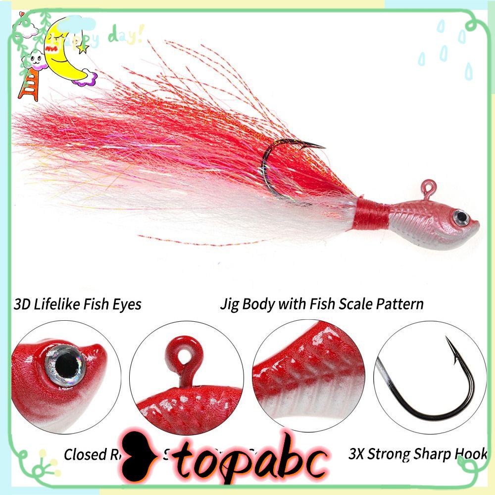 TOP 1pcs Umpan Pancing 7g 14g 28g Jenggot Memimpin Umpan Rambut Rusa