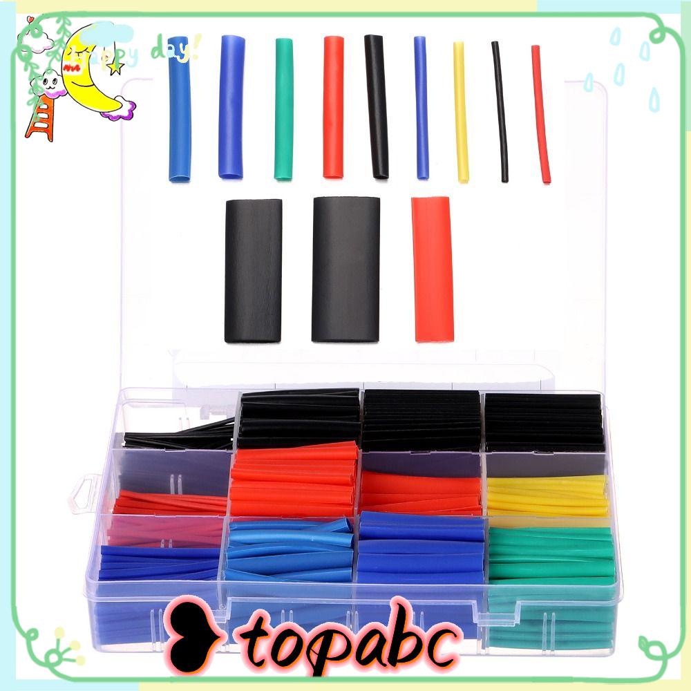 TOP 560pcs Heat Shrink Tubing Lem Tube Kawat Isolasi Shrinkage Tube Water-proof Rasio 2:1