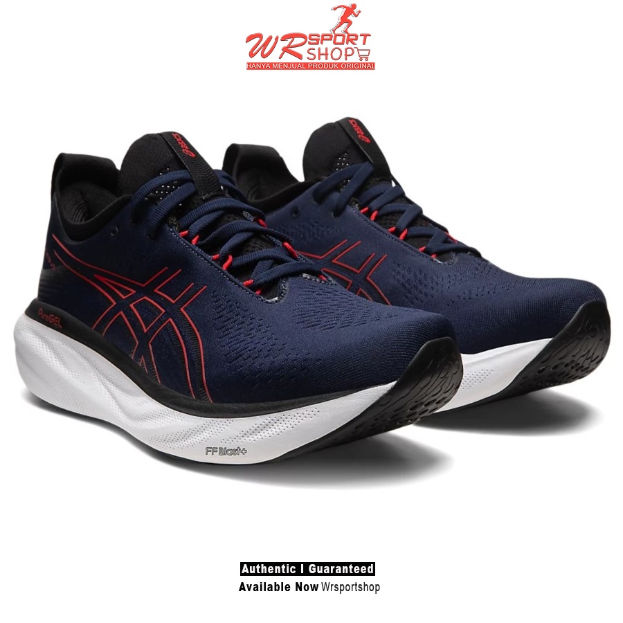 Sepatu Lari Pria Asics GEL-NIMBUS 25 Midnight Electric Red ORIGINAL