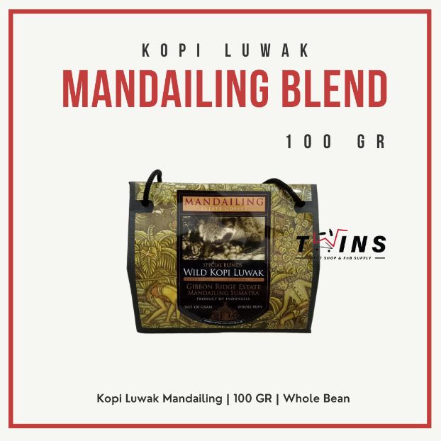 

KOPI LUWAK MANDAILING BLEND WHOLE BEAN 100 GR