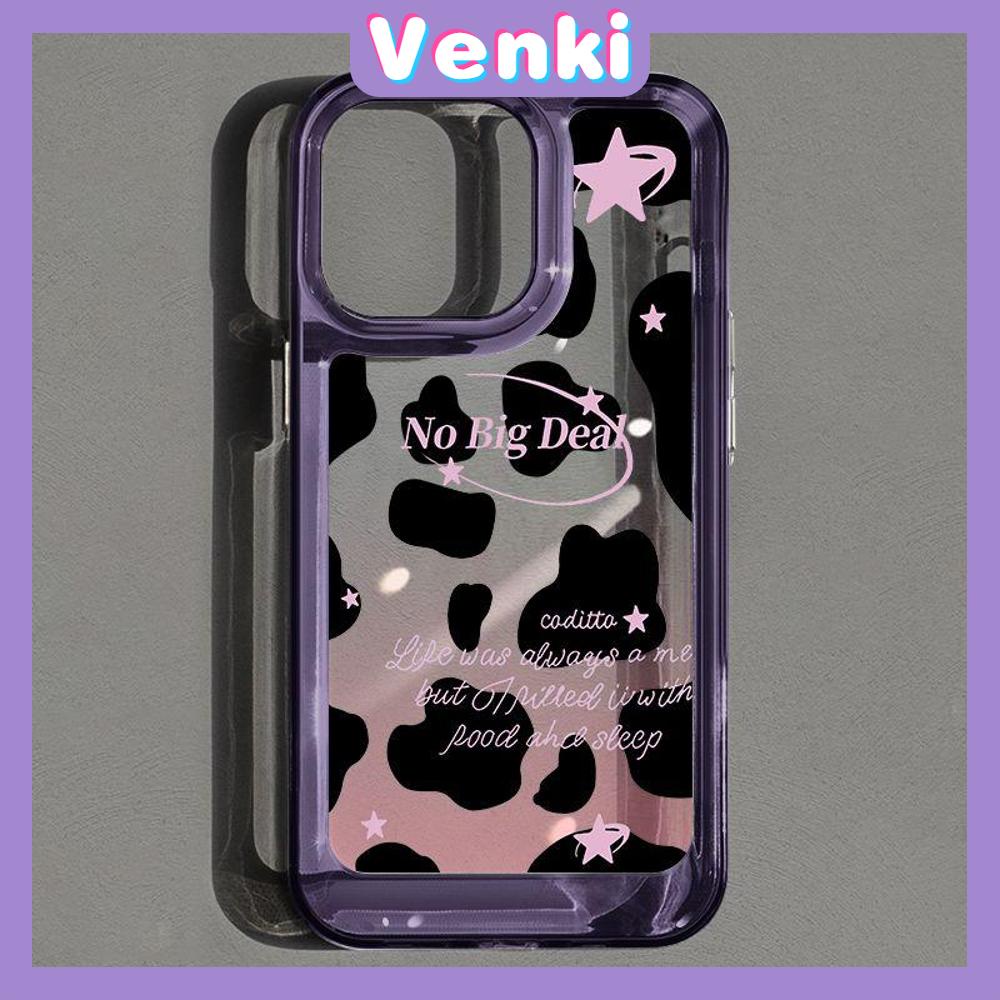 VENKI - Untuk iPhone 11 Case Clear Hard Space Phone Case Airbag Shockproof Protection Camera Simple Cute Strawberry Stars Kompatibel dengan iPhone 14 13 Pro Max iPhone 12 Pro Max XR