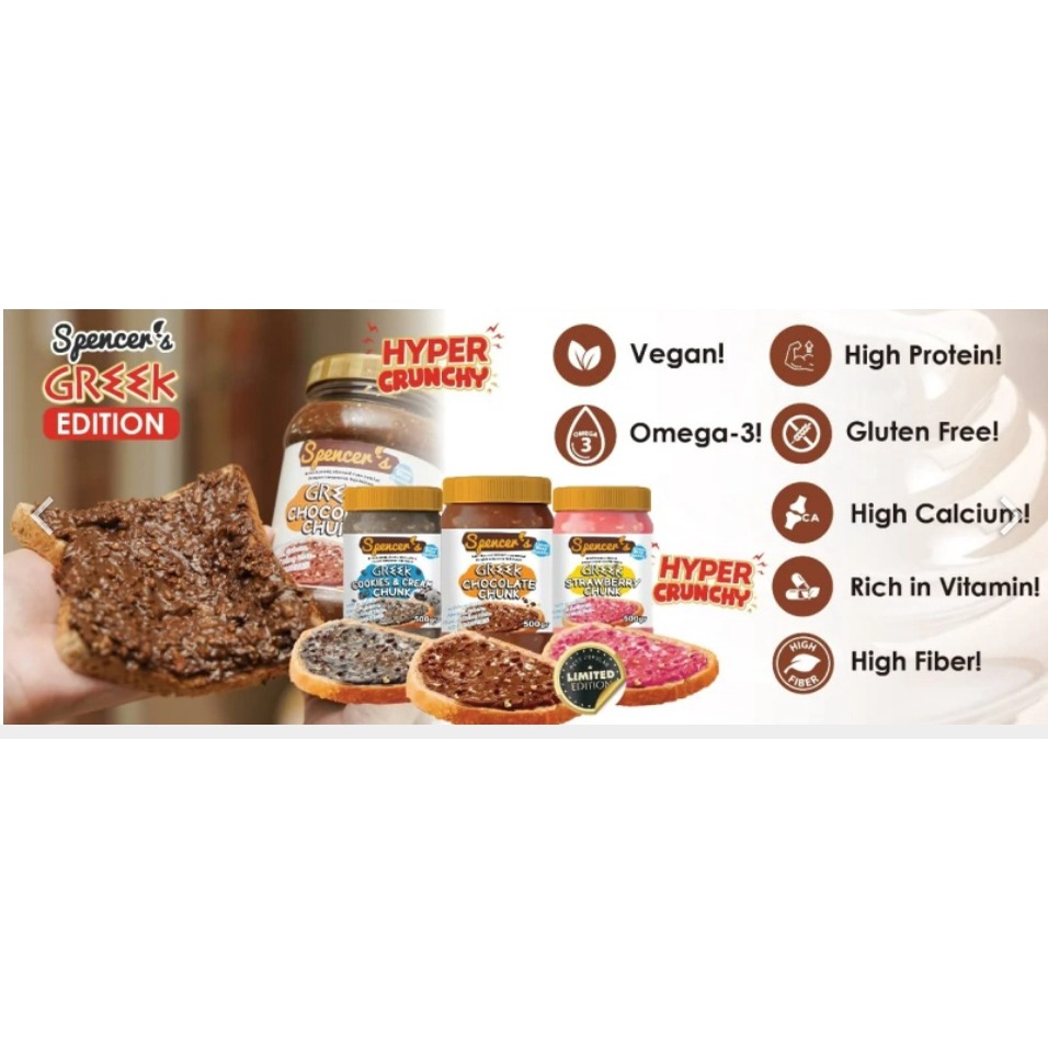 

Korzaln Spencer'S Chia Greek Spread (500Gr) - Chocolate, Cookies And Cream, Strawberry