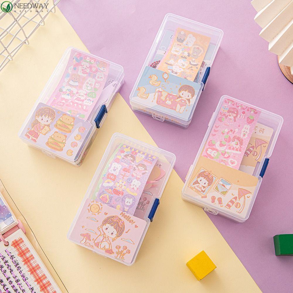 NEEDWAY Needway Goo Card Set Liontin Alat Tulis Gadis Mainan Jurnal Tools Set Tangan Akun Alat Pinset Guka Sticker Set