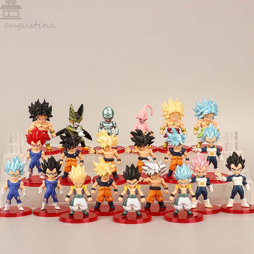 AUGUSTINA Dragon Ball Ultra Instinct 21pcs/ Mainan Model Frieza Q version Vegeta Son Goku