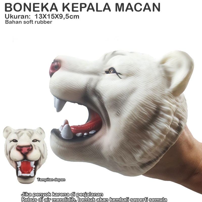 Mainan Boneka Tangan Simulasi Anak Baha Karet Hewan