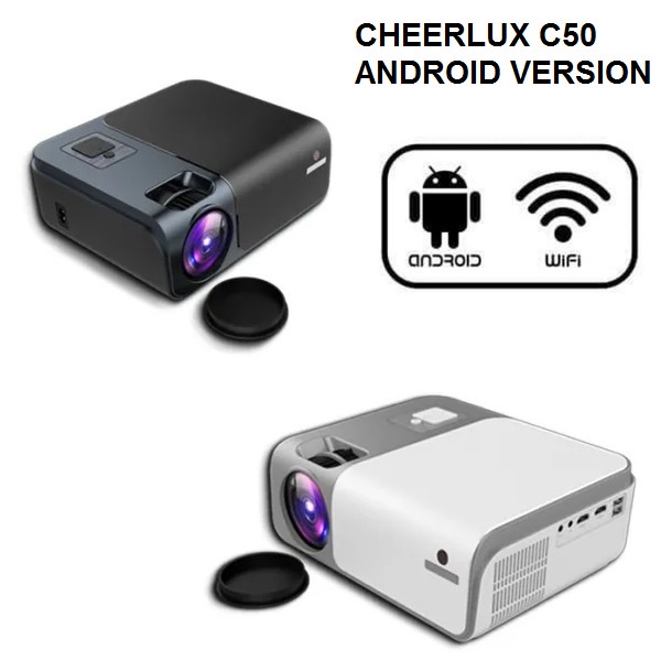 AKN88 - CHEERLUX C50 ANDROID - Proyektor Pintar 4000 Lumens - Full HD 1080P