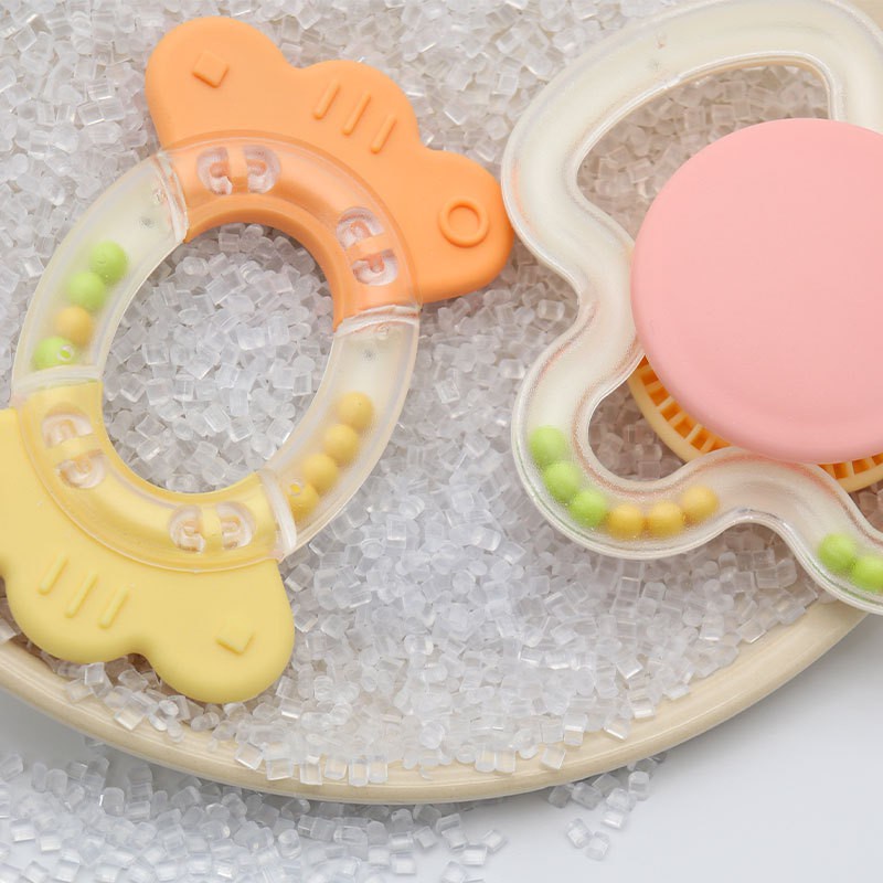 (Pimenova) Mainan Gigitan Bayi Teether Rattle Anak Bahan Jerami Gandum Bebas BPA Balita kerincingan