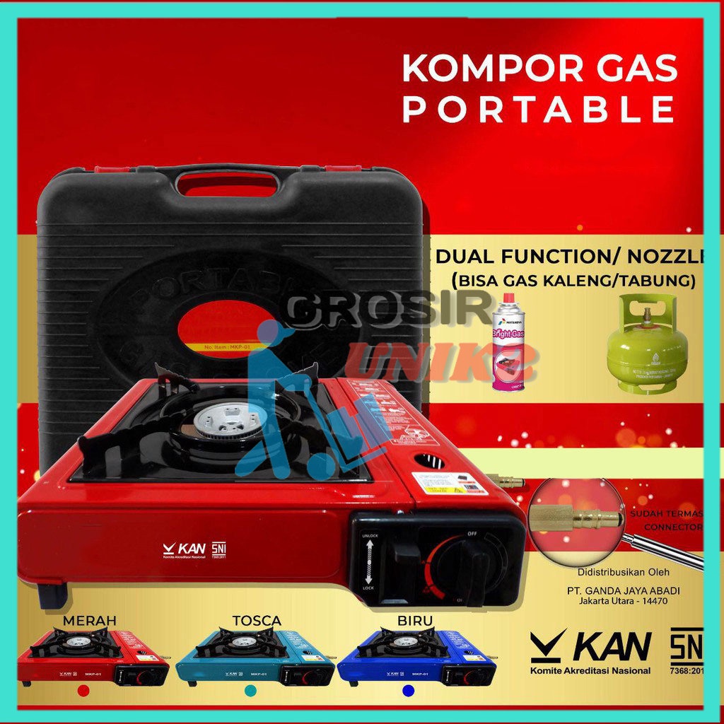 Kompor Gas Portable Myvo 1 Tungku 2 in 1 Gas LPG / Gas Kaleng SNI GROSIR UNIK