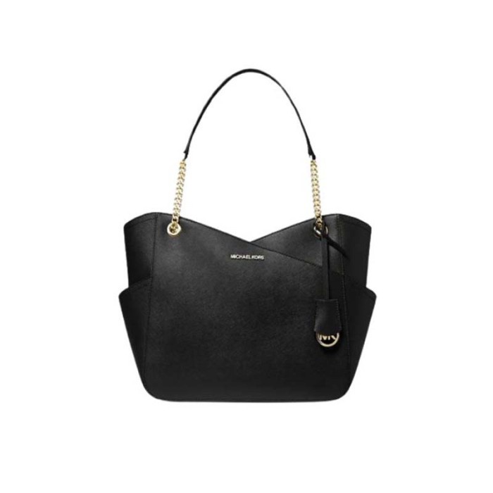 Tas Wanita Cewek Perempuan MK Jet Set Large X-Chain Shoulder Tote Bag - Black 100% ORIGINAL