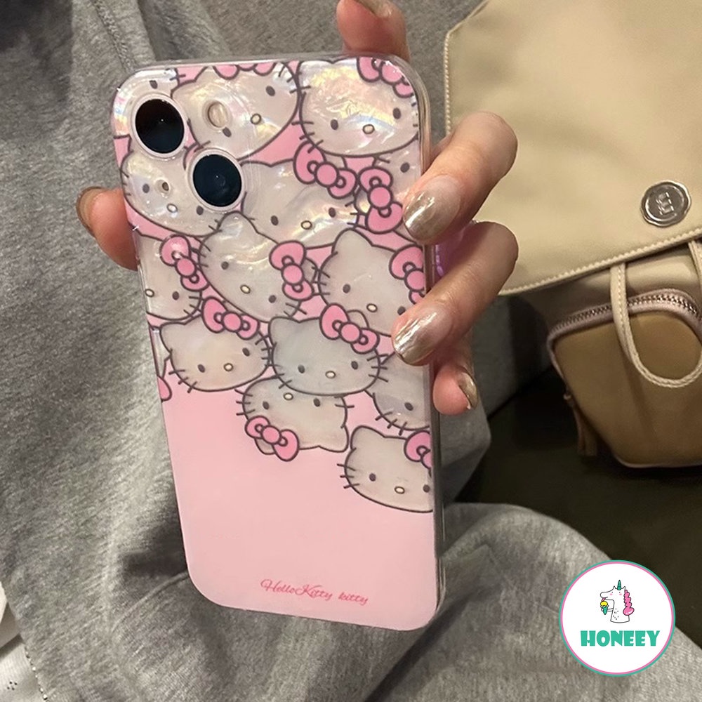 Lovely Sweet Pink Cat Case Compatible for iPhone 14 Pro 13 12 Pro Max X XS MAX Casing for iPhone 11 XR 7 8Plus Hard Shockproof Back Cover