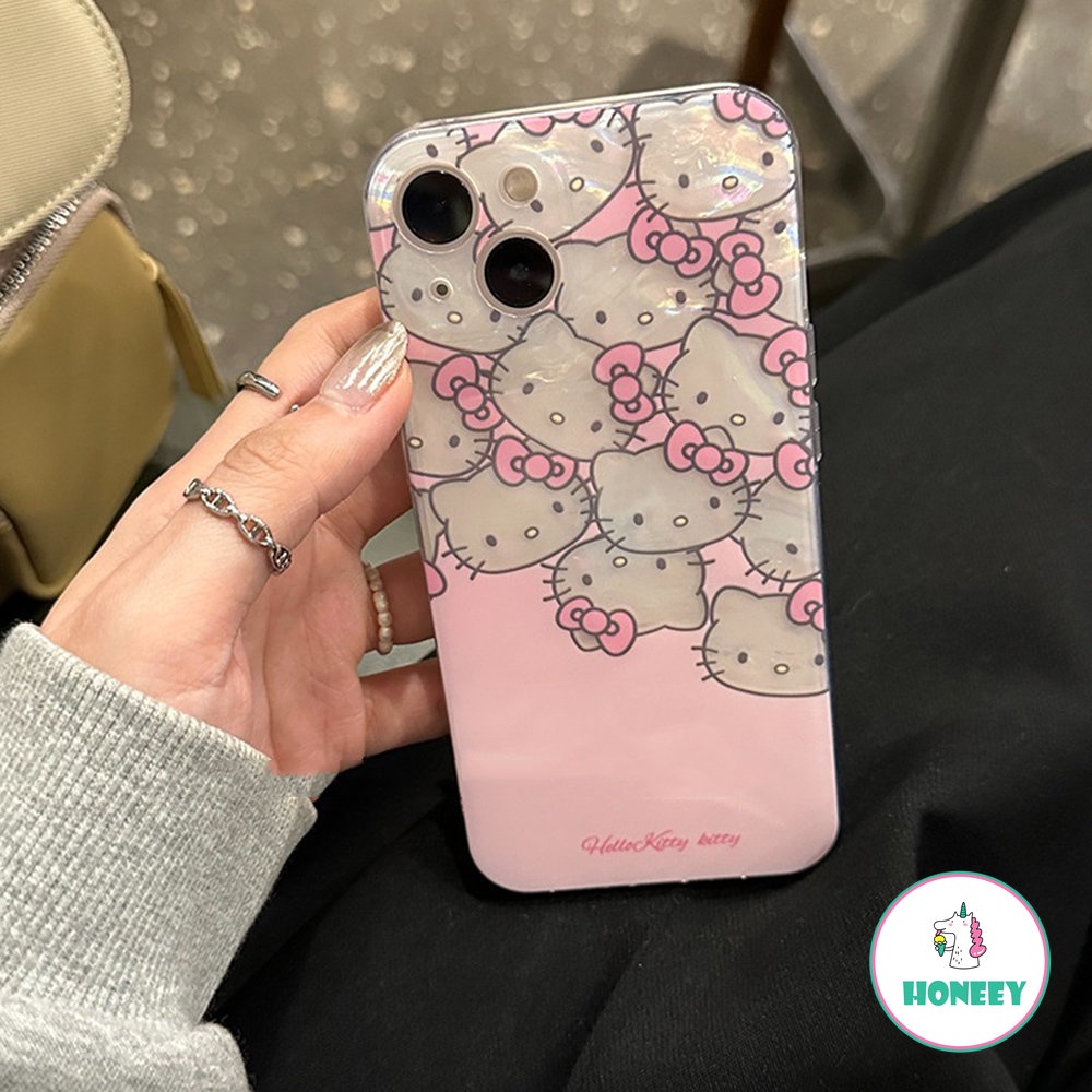 Lovely Sweet Pink Cat Case Compatible for iPhone 14 Pro 13 12 Pro Max X XS MAX Casing for iPhone 11 XR 7 8Plus Hard Shockproof Back Cover