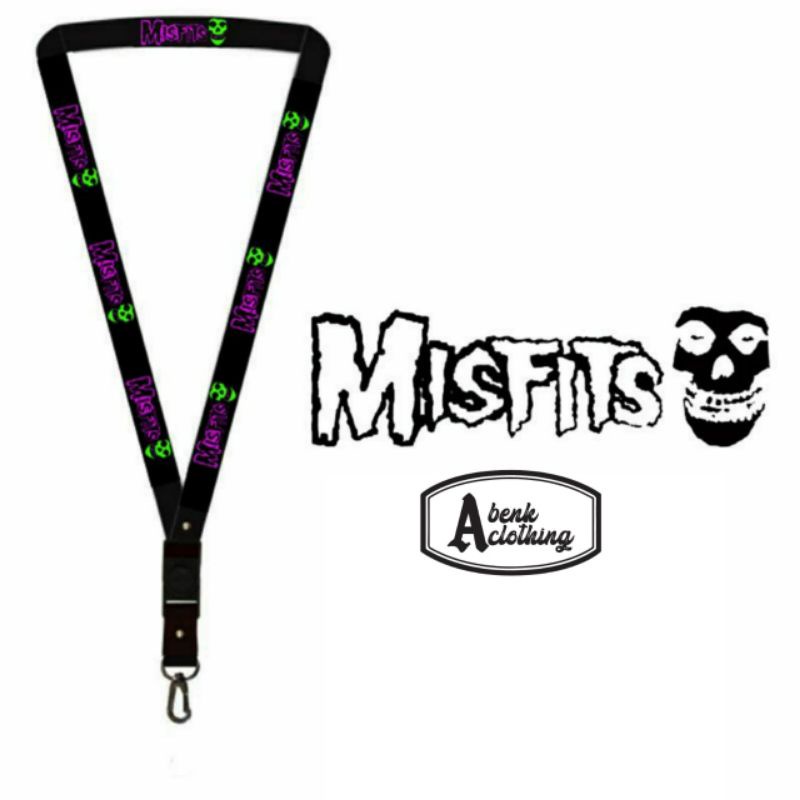 

TALI LANYARD MISFITS GANTUNGAN KUNCI/GANTUNGAN ID CARD/GANTUNGAN HP/GANTUNGAN FLASHDISK hitam