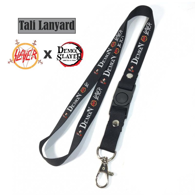 

lanyard SLAYER X DEMON SLAYER tali lanyard BAND METAL gantungan kunci name tag id card kartu nama / tali lanyard gantungan leher fullprint