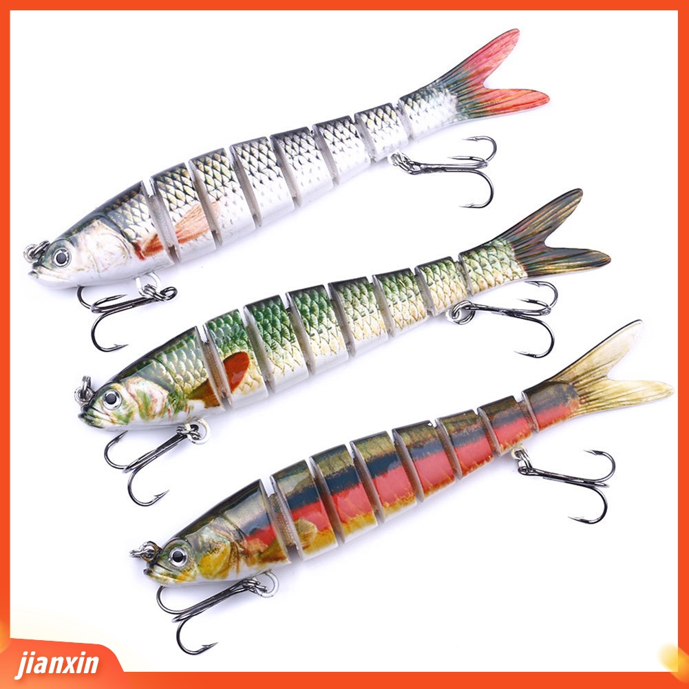 (In Stock) 13.7cm 27g Multi Jointed Fishing Umpan Manusia Hidup Buatan Wobbler Renang